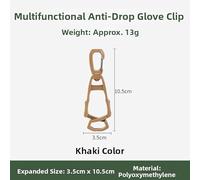 Outdoor Glove Clip for Anti-Loss Use, Multipurpose Z-Clip Hook with Quick-Release Mechanism, Lightweight 13g Polyoxymethylene Clamp (3.5 x 10.5 cm)