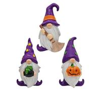 Outdoor Gnomes | 3 Pieces Yard Gnomes - Halloween Ornaments Resin Crafts, Garden Sculptures & Statues for Holiday Table Workplace Yard Entryway Indoor Outdoor Porch Window Home Garden