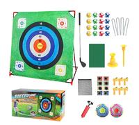 Outdoor Golf Game - 4 in 1 Sports Instructor, Exercise Set with Chipping Mat, Professional Golf Equipment, Portable Putting Green in the Garden | Pe Target Net