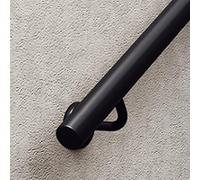 Outdoor Grab Rail - Modern Staircases Banister Rail Indoor Stair Railing - 1m 150cm 2m 240cm 3m 6m Renmlion Black Staircase Handrail Wall Mounted Balustrade Hand Rail Support Rod(5ft/150cm)