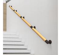 Outdoor Grab Rail - Solid Wood Handrail Wall Mount Staircase Banister Hand Rails for Outdoor Steps Indoor Stairs Railing Safety Porch Deck Grab Bar with Fittings(17ft/510cm)