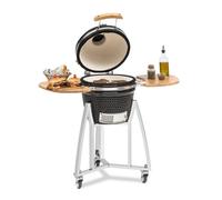 Queensize Kamado Barbecue Thermometer Detachable Side Panels Black
