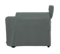 Outdoor grill cover made from weather resistant 420D Oxford fabric, designed to protect BBQs from rain, dust, snow, and sun throughout the seasons (Gray)