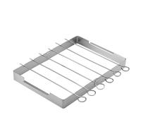 Outdoor Grill Grill - BBQ Grill Basket | Foldable Stainless Steel | For Cooking Fish | Basting Brush and Storage Bag