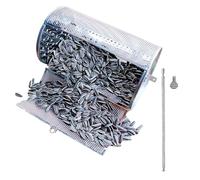 Outdoor Grill Rolling Baskets - Outdoor Grill Rolling Baskets, Stainless Steel Air Frying Basket 5.51x7.09 in | Round Basket for Grille- Coffee