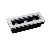 Outdoor Ground Light LED Wall Washer Low Voltage AC12/24V IP66 Waterproof Long Strip Recessed Underground Light for Garden, Terraces, Path, Piazza, Walkway Landscape Light (Warm White 3WAC24V)