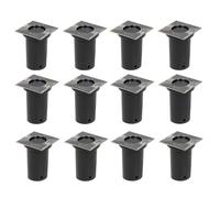 Outdoor Ground Lights 12 pcs Black/Silver Die-cast Aluminium 10.8x10.8x15cm IP67