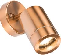 KnightsBridge Adjustable IP65 Brushed Copper Indoor Outdoor Single Wall Light