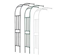 Outdoor Half Side Arch Trellis for Climbing Plants Metal Garden Arbor Against WallPlastic-Coated Steel Patio & Backyard Wedding Decoration (White 60x240cm)