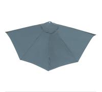 Outdoor Half Umbrella Replacement Canopy - Gray Half Round Top Cover for Small Backyard Pool Parasol - Durable Canopy for Patio Garden and Deck Use