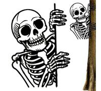 Outdoor Halloween Decorations Yard | Spooky Halloween Skeleton Peeping Corner Signs,Spooky Garden Decor for Holiday Neighborhood Party Driveway Front Door Outdoor Haunted House Backyard Fence
