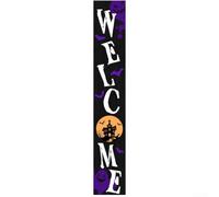 Outdoor Halloween For Porch Sign for Front For Porch with Standing Design, Made of Wood to Add Seasonal Festive Welcome to Entryways (HWMZ029)