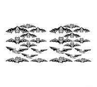 Outdoor Halloween Hanging Decor Luminous Flying, Pack of 12 or 24, Made with Weather Resistant PP Material, Emitting Bright Glow for Eerie Night Ambiance (24 pcs)