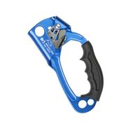 Outdoor Hand Rock Climbing Ascender Rappelling Gear with Elastic Spring Portable 8-12 mm Rope Camping Searching Rescue Blue Right