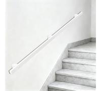 Outdoor Handrail White Staircase Banister Railing Support Rod | For Indoor And Outdoor,1m 1.5m 2.5m 3m 3.5m Metal Wrought Iron Brackets Kit(8.2ft/250cm)