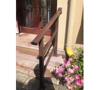 Outdoor Handrails for Exterior Steps, Durable Galvanized Steel Railing for Enhanced Safety on Concrete Steps, Garage, Loft, Stair, and Porch