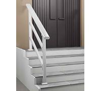 Outdoor Handrails for Exterior Steps, Durable Galvanized Steel Safety Railings for Concrete Steps, Garage, Loft, Stair, Porch - Easy Installation
