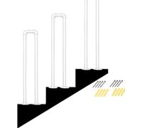 Outdoor Handrails for Exterior Steps, Wrought Iron U Shaped Industrial Galvanized Steel Pipe Banister, 1.1ft-3.3ft Non-Slip Grab Bar, for Villa Lofts Indoor Fences Hotels Guardrail(White,50CM/1.6FT)