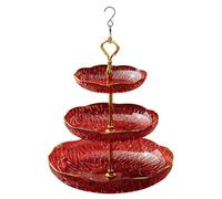 Outdoor Hangable Bird Bath, Outdoor Bird Bath Bowl - 3 Tier Tray for Outdoor Garden Bird Bath - Food Water Bowl, S-Shaped Hook, Wildlife Feeder Plate for Lawn Garden Decoration