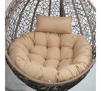 Outdoor Hanging Chair Cushion, Cushion For Hanging Swing, Waterproof Chair Seat Cushion, Washable Rocking Chair Seat Cushion Basket Chair Cushion for Patio, Garden,khaki,120cm