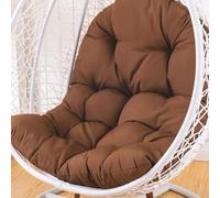Outdoor Hanging Chair Cushion Replacement Cover Washable Polyrattan Swing Seat Pad for Garden & Patio Brown Comfortable Egg Chair Pillow for Relaxation
