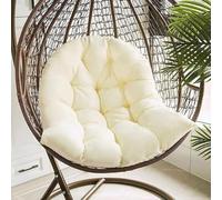 Outdoor Hanging Chair Cushion Replacement Washable Polyrattan Swing Seat Pillow Egg Chair Cover for Indoor & Garden Beige - Comfortable & Durable Sitzauflage