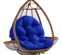 Outdoor Hanging Chair - Washable Replacement Pad for Egg Chair & Swing Chair - Soft Polyrattan Seat Pad for Indoor & Garden Patio, Blue