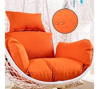 Outdoor Hanging Egg Chair Cushion Waterproof & SunResistant Thickened Hammock Chair Pads with Headrest & Armrests Red Perfect for Patio & Garden Relaxation