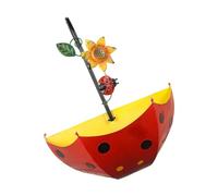 Outdoor Hanging Flower Pots Wall Mounted Iron Planter With Umbrella Design Animal For Garden Porch Railings Balcony Cottage Window Box
