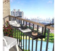 Outdoor Hanging Garden Table with Sturdy Metal Bracket - Easy Assembly Balcony & Garden Bar Table for Small Spaces, Patio, and Relaxation