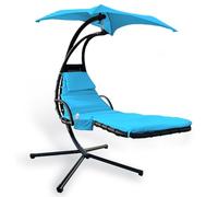 Outdoor Hanging Lounge Chair Replacement Cushion Cover and Umbrella Fabric, Made for Patio Chaise Lounge Swing Seat Replacement Hammock Pad, Waterproof Soft Fabric (Cushion and Chair Excluded), Blue.