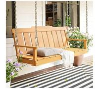 Outdoor Hanging Porch Swing Chair2.6FT Blue Swing Bench with 4 Stainless Steel Chains for Garden Patio & Courtyard Relaxation