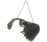 Outdoor Hanging Rotating Owl Ornament for Garden Halloween Black Plastic