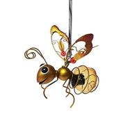 Outdoor Hanging Solar Bee Light,New Holiday Decorations, Garden Decorations, Solar Powered Garden Decorations Suitable for Terraces, Balconies, Pavilions,Yellow