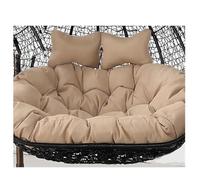 Outdoor Hanging Swing Chair with Thick Washable Cushion, 2-Person Wicker Replacement Swing for Home Decor, Indoor/Outdoor Use (Cushion Only) (Size: 150 x 110 cm, Color: G)