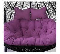 Outdoor Hanging Swing Chair with Thick Washable Cushion, 2-Person Wicker Replacement Swing for Indoor/Outdoor Home Décor (Cushion Only) - Size: 150 x 110 cm, Color: H