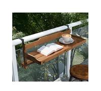 Outdoor Hanging Table for Balcony Foldable Wall Bar Table Wooden Bar Table for Railings Ideal Dimensions for Large Spaces (60cm/23.6in)
