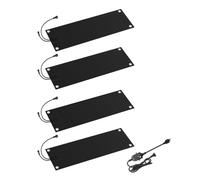 Outdoor Heated Snow Ice Melting Mats 3IN/H Speed Snow No Slip Rubber for Winter Snow Removal Stairs Steps Driveway Walkway Backyards,4Pcs,609.6 × 38.1 cm