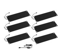 Outdoor Heated Snow Ice Melting Mats 3IN/H Speed Snow No Slip Rubber for Winter Snow Removal Stairs Steps Driveway Walkway Backyards,6Pcs,110 × 25.4 cm