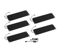 Outdoor Heated Snow Ice Melting Mats 3IN/H Speed Snow No Slip Rubber for Winter Snow Removal Stairs Steps Driveway Walkway Backyards,5Pcs,152.4 × 25.4 cm