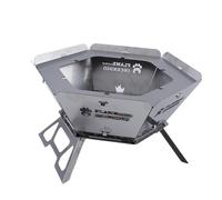 Outdoor Heating Fire, Portable Camp Stove - Hexagonal Camping Grills - Heavy Duty BBQ Grill Wood Burning Bonfire Stove for Outdoor Cooking, Bonfire