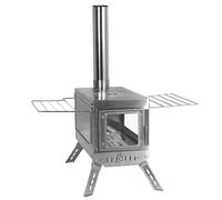 Outdoor Heating Stove with Chimney Pipe Clean Burning Heating Stove Rust Proof for Tents Shelters Camping