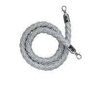 Outdoor Heavy Duty Hemp Stanchion Queue Barrier Rope,Crowd Control Ropes Divider with Durable Snaps for Traffic Control, Farmhouse, Street and Driveway(Silver Hook,0.9m/3ft)