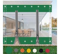 Outdoor Heavy Duty Splicing Tarpaulin with Eyelets,Transparent Tarpaulin Side Panels with Zip,Waterproof Clear Tarp Curtain,for Patio,Pergola, Porch, Gazebo,HxW-2.4x4m/7.87x13.12ft,Customisable