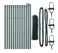 Fence Mesh Roll Steel 25 x 0.5 m Grey 36mm Mesh Heavy Duty Garden Security Pack