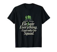 Outdoor Hiking Squad Arrow Up Neon Green Serif Italics T-Shirt
