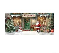 Outdoor Holiday Garage Flag, Merry Christmas Santa Banner Garage Flag, For Easy Hanging On Garages Door Fence Wall For Seasonal Display (C)