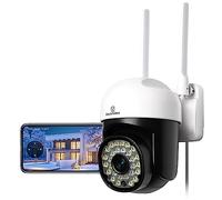 Outdoor Home 2.4G/5G WiFi Surveillance Security Cameras, with Two-way Audio, Motion Detection, Color Night Vision, Family Sharing, IP66Waterproof, 360°View, Cloud Storage and TF Card Storage(1080P)