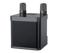 Outdoor Home Karaoke Machine, Portable Bluetooth Karaoke Speaker, Wireless Dual Microphones, Speaker Microphone All-in-one Machine, with TF Card/USB Flash Drive/sound Changing Function (black)