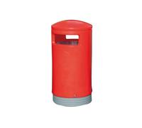 Outdoor Hooded Top Bin 75 Litre Red Rubbish Litter 75L SBY10582 VAT Incl